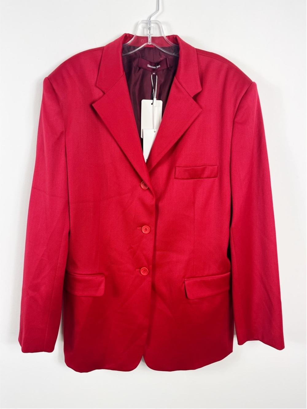 Sies Marjan Molly Oversized Blazer Jacket Size M/L NWT Cherry Red